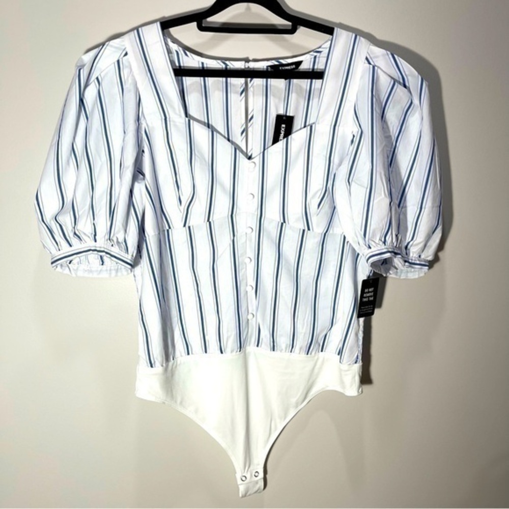 NWT Express Women Short Sleeve Bodysuit Top Shirt Size XL X-Large